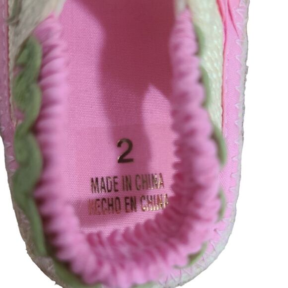 Baby Sandals Jute Floral Rick-Rack Fabric sz NB - 2 - Picture 8 of 13